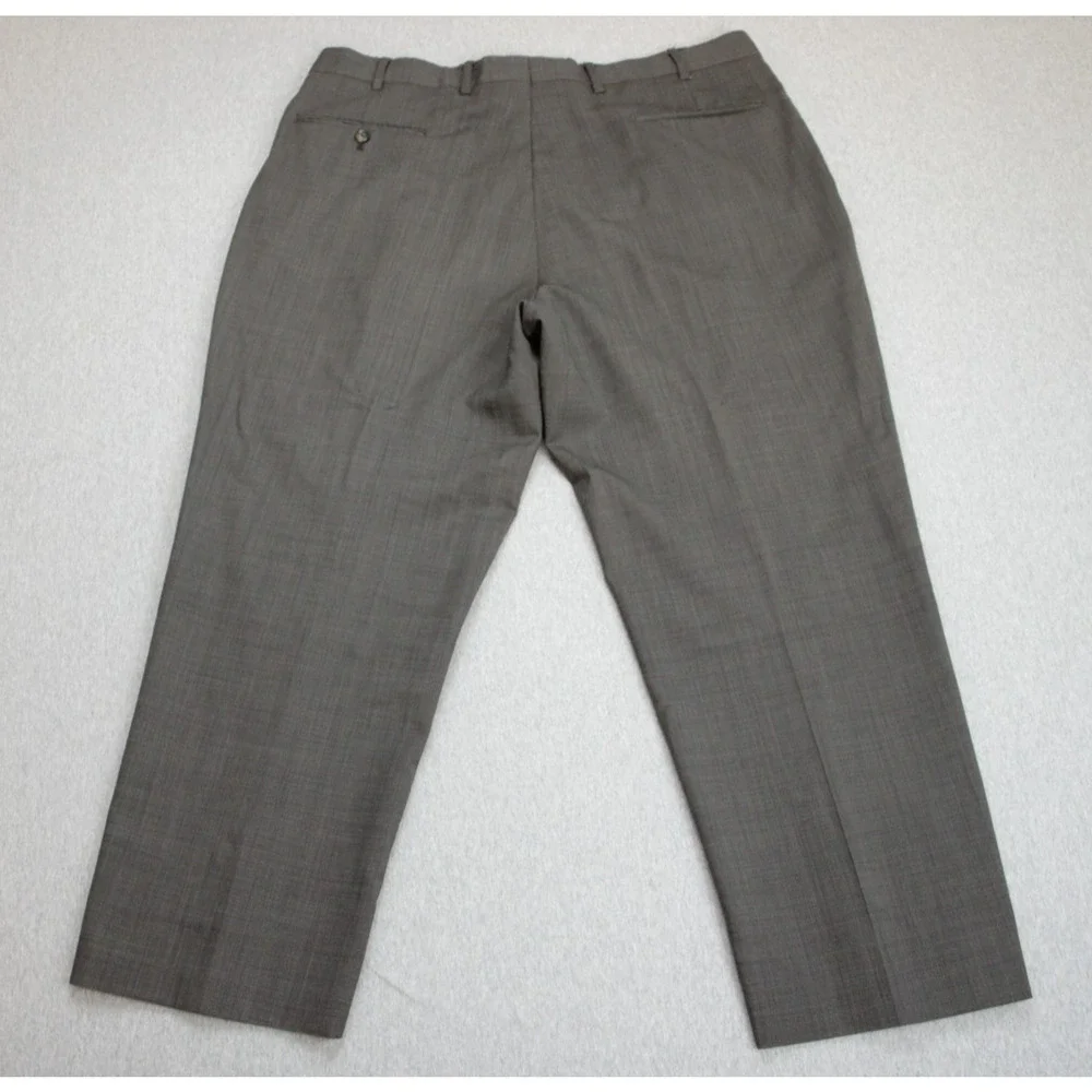Jos A Bank Suit‎ Mens Size 44R Brown Micro Check 100% Wool 2 Piece 38 x 26 Pants